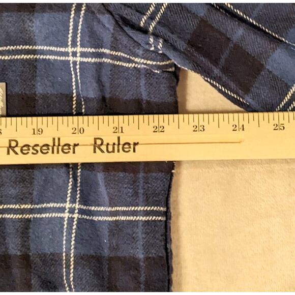 Eddie Bauer Shirt Mens XL Blue Plaid Flannel Button Down Long Sleeve Western - Picture 5 of 6